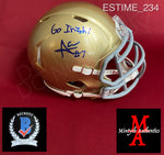 ESTIME_234 - Notre Dame Riddell SPEED Mini Helmet Autographed By Audric Estime