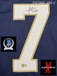 ESTIME_238 - Notre Dame Fighting Irish CUSTOM Blue Jersey Autographed By Audric Estime