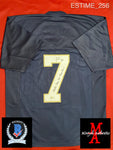 ESTIME_256 - Notre Dame Fighting Irish CUSTOM Blue Jersey Autographed By Audric Estime