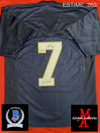 ESTIME_263 - Notre Dame Fighting Irish CUSTOM Blue Jersey Autographed By Audric Estime