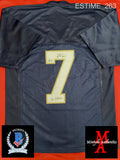 ESTIME_263 - Notre Dame Fighting Irish CUSTOM Blue Jersey Autographed By Audric Estime