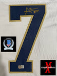 ESTIME_264 - Notre Dame Fighting Irish CUSTOM Blue Jersey Autographed By Audric Estime