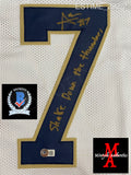 ESTIME_292 - Notre Dame Fighting Irish CUSTOM White Jersey Autographed By Audric Estime