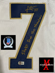 ESTIME_294 - Notre Dame Fighting Irish CUSTOM White Jersey Autographed By Audric Estime