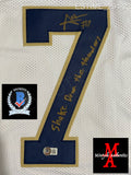 ESTIME_294 - Notre Dame Fighting Irish CUSTOM White Jersey Autographed By Audric Estime