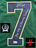 ESTIME_312 - Notre Dame Fighting Irish CUSTOM Green Jersey Autographed By Audric Estime