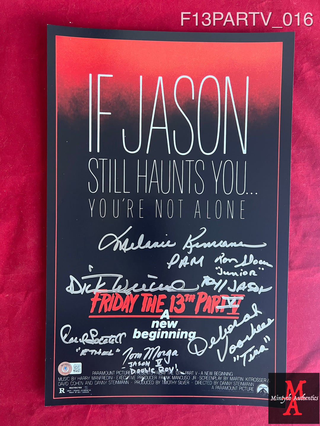 Tom Morga Signed Jason Voorhees & Michael Myers shops Split Mask 11x14 Photo BAS COA