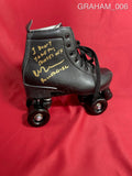 GRAHAM_006 - Full Size Black Roller Skate Autographed By Heather Graham