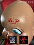 HAPPYDD_012 - Happy Death Day Trick Or Treat Studios Mask Autographed By Jessica Rothe & Rob Mello