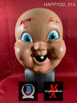 HAPPYDD_014 - Happy Death Day Trick Or Treat Studios Mask Autographed By Jessica Rothe & Rob Mello