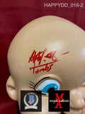 HAPPYDD_016 - Happy Death Day Trick Or Treat Studios Mask Autographed By Jessica Rothe & Rob Mello