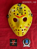 HODDER_140 - Jason Voorhees Mask Autographed By Kane Hodder