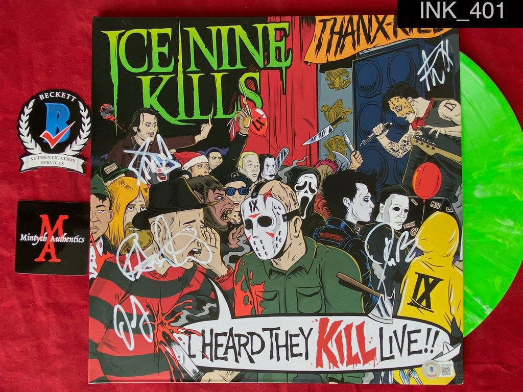 INK_401 - Ice Nine Kills - I Heard They KILL Live Vinyl Record Autographed  By Ice Nine Kills