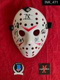 INK_471 - Jason Hockey Mask Autographed By Ice Nine Kills members Spencer Charnas, Dan Sugarman, Joe Occhiuti, Ricky Armellino & Patrick Galante