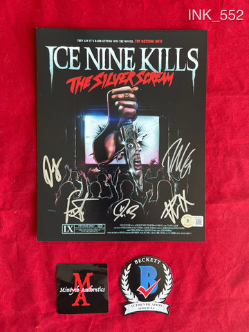 INK_552 - 8x10 Photo Autographed By Ice Nine Kills members Spencer Charnas, Dan Sugarman, Joe Occhiuti, Ricky Armellino & Patrick Galante