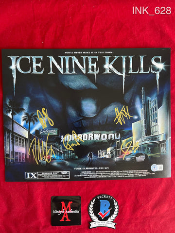 INK_628 - 11x14 Photo Autographed By Ice Nine Kills members Spencer Charnas, Dan Sugarman, Joe Occhiuti, Ricky Armellino & Patrick Galante