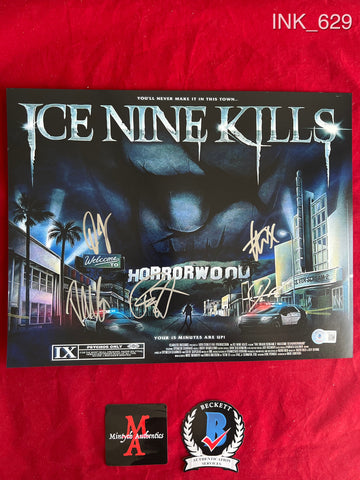 INK_629 - 11x14 Photo Autographed By Ice Nine Kills