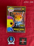 JCNC_069 - Halloween 03 Michael Myers Black Light Entertainment Earth Exclusive Funko Pop! Autographed By Nick Castle & James Jude Courtney