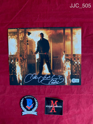 Tom Morga autograph 16x20, Jason V & Michael Myers H-4