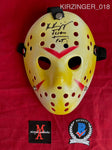 KIRZINGER_018 - Jason Voorhees Mask Autographed By Ken Kirzinger