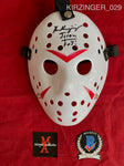 KIRZINGER_029 - Jason Voorhees Mask Autographed By Ken Kirzinger