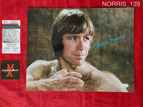 NORRIS_129 - 11x14 Photo Autographed By Chuck Norris