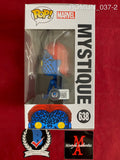 ROMIJN_037 - Marvel 638 Mystique Funko Pop! Autographed By Rebecca Romijn