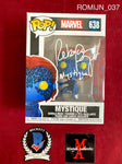 ROMIJN_037 - Marvel 638 Mystique Funko Pop! Autographed By Rebecca Romijn