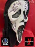 SCREAM_017 - Ghostface (Fun World) Mask (IMPERFECT) Autographed By (8) Neve Campbell, Matthew Lillard, Skeet Ulrich, Jamie Kennedy, Rose McGowan, David Arquette, Lee Waddell & Roger Jackson