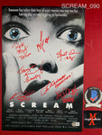 SCREAM_090 - 11x17 Photo Autographed By (7) Neve Campbell, Matthew Lillard, Skeet Ulrich, Jamie Kennedy, Rose McGowan, David Arquette & Lee Waddell