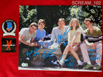 SCREAM_102 - 11x14 Photo Autographed By Neve Campbell, Matthew Lillard, Skeet Ulrich, Jamie Kennedy & Rose McGowan