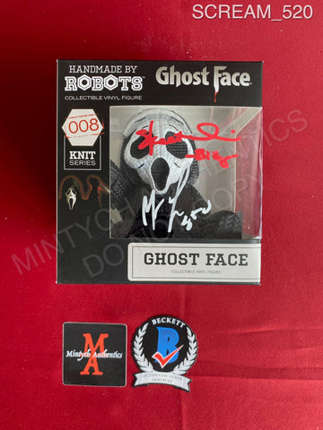 SCREAM_520 - Ghost Face 008 Knit Series Handmade By Robots Vinyl Figure Autographed By Matthew Lillard & Skeet Ulrich