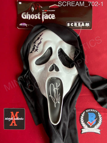 SCREAM_702 - Ghost Face Fun World Mask Autographed By Mikey Madison & Jack Quiad