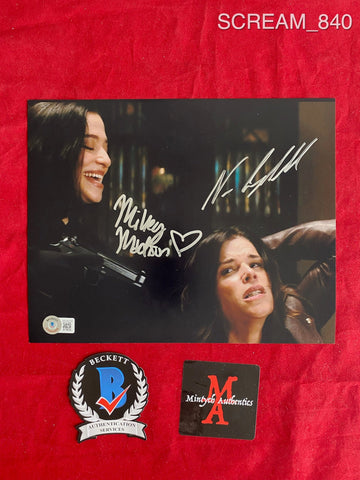 SCREAM_840 - 8x10 Photo Autographed By Mikey Madison & Neve Campbell