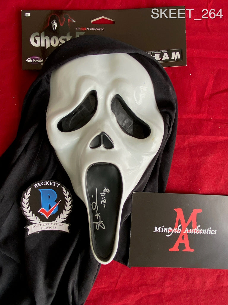 SKEET_264 - Ghostface Mask Autographed By Skeet Ulrich – Mintych Authentics